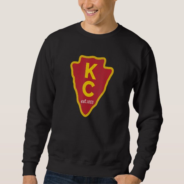 Kc Original Red Kansas City Kc Unique Est 1853 Kc  Sweatshirt (Front)