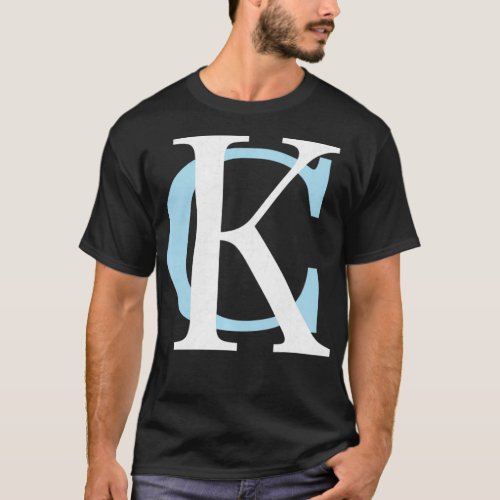 KC Royal Blue  Baby Blue Kansas City Letters Kc I T_Shirt