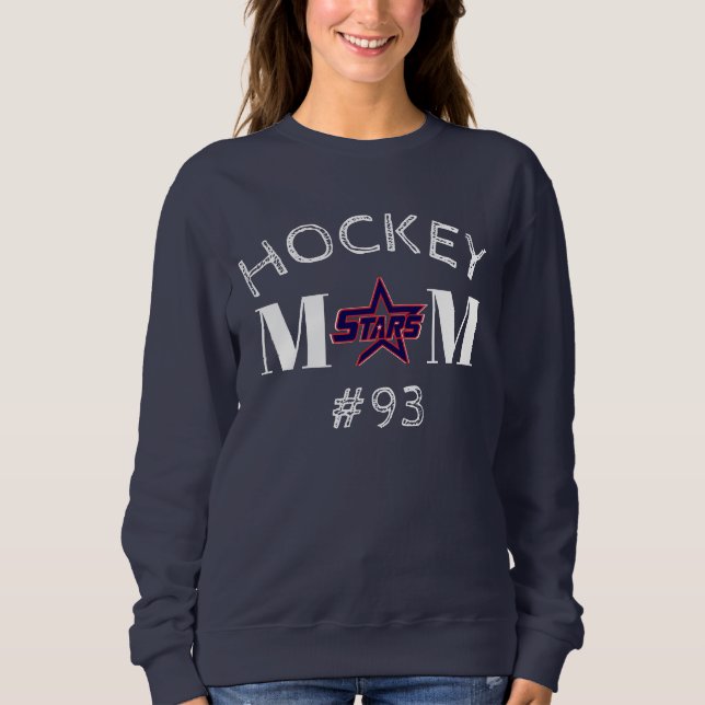 KC Stars - Hockey Mom (Dark) w/ Player Number Sweatshirt (Front)