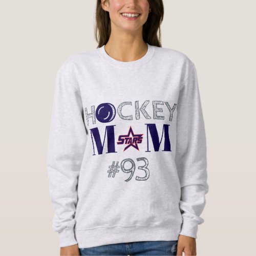 KC Stars Hockey Mom  Sweatshirt w Custom Number
