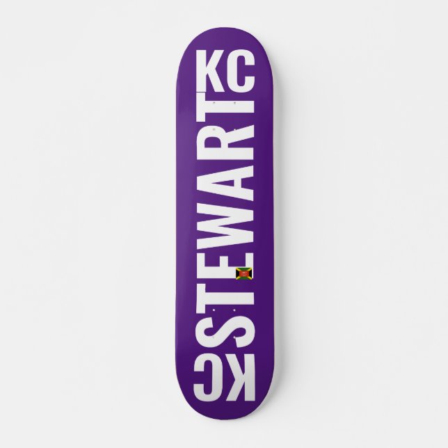 KC STEWART Skateboard, 7¾" Deck (Front)