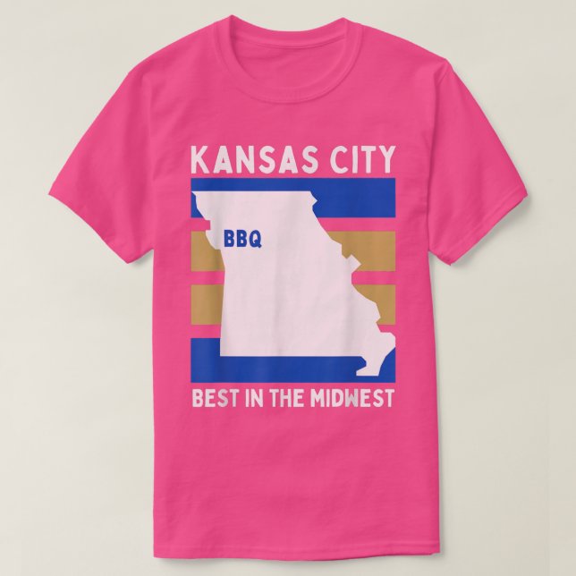 KCMO, Midwest Lovers, Missouri Hometown BBQ Meat C T-Shirt (Design Front)