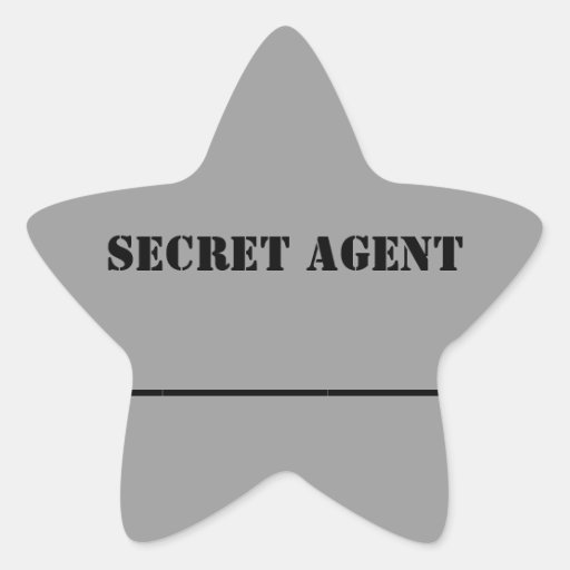 KC's Secret Agent Name Sticker | Zazzle