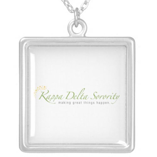 KD Sorority Logo Silver Plated Necklace