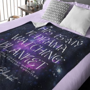 Kdrama Korean Drama Watching Celestial Star Custom Fleece Blanket