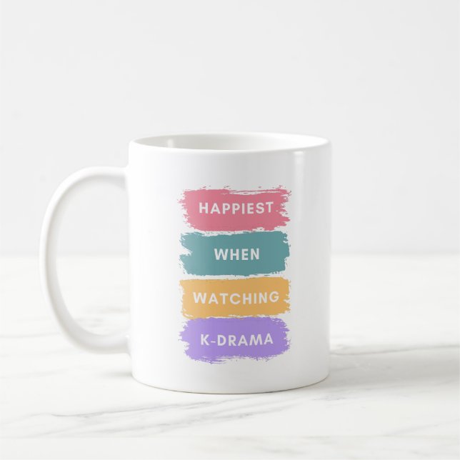 Kdrama Lettering Coffee Mug for Korean Drama Lover (Left)