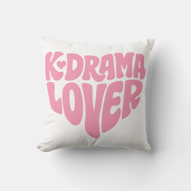 Kdrama Lover Gift Korean Drama Simple Home Decor Throw Pillow (Front)