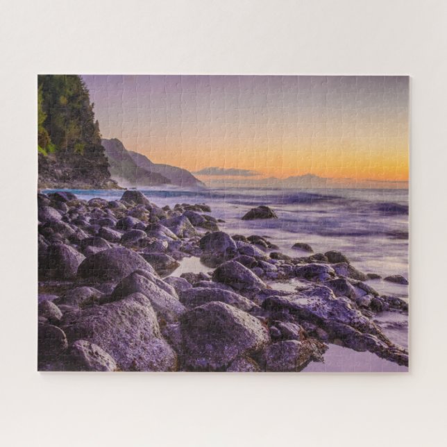Ke’e Beach at Sunrise, Kauai, Hawaii Jigsaw Puzzle (Horizontal)