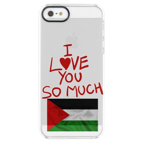 ke taime tellement Palestine Clear iPhone SE55s Case