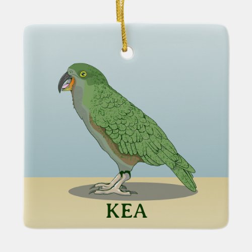 Kea New Zealand Bird Ceramic Ornament