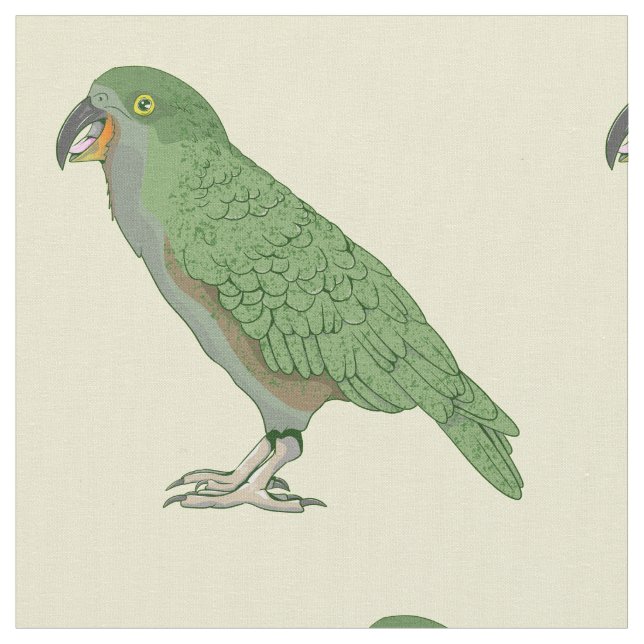 Kea New Zealand Bird Fabric (Close Up)
