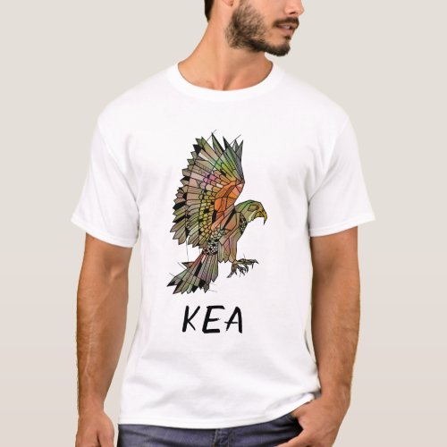 Kea New Zealand Bird Geometric T_Shirt