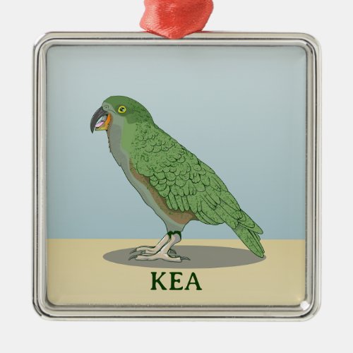 Kea New Zealand Bird Metal Ornament