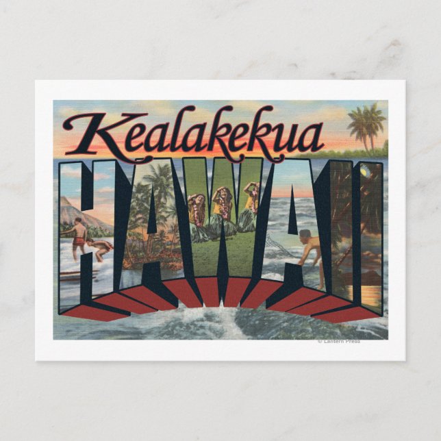 Kealakekua, Hawaii - Large Letter Scenes Postcard (Front)