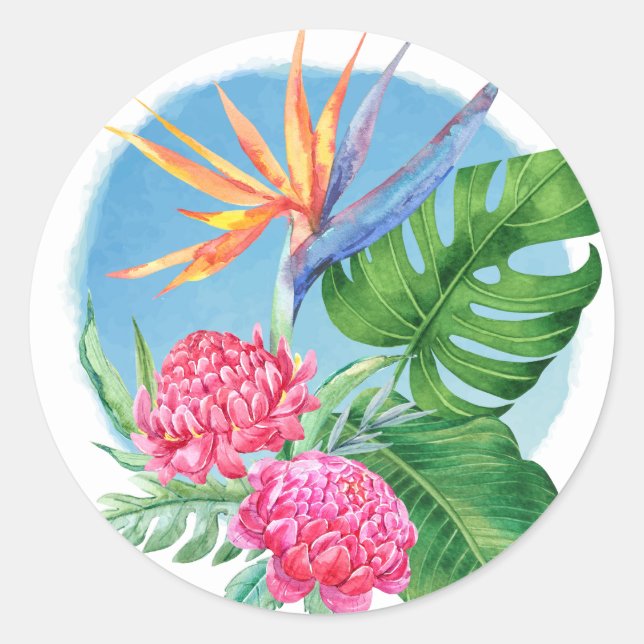 Kealoha- Blue Skies in paradise Classic Round Sticker (Front)