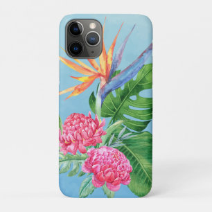 Kealoha (Sky Blue) Hawaiian Flower Arrangement iPhone 11 Pro Case