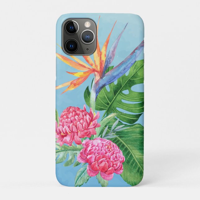 Kealoha (Sky Blue) Hawaiian Flower Arrangement  Case-Mate iPhone Case (Back)