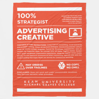 Kean MGC Advertising Care Label Fleece Blanket