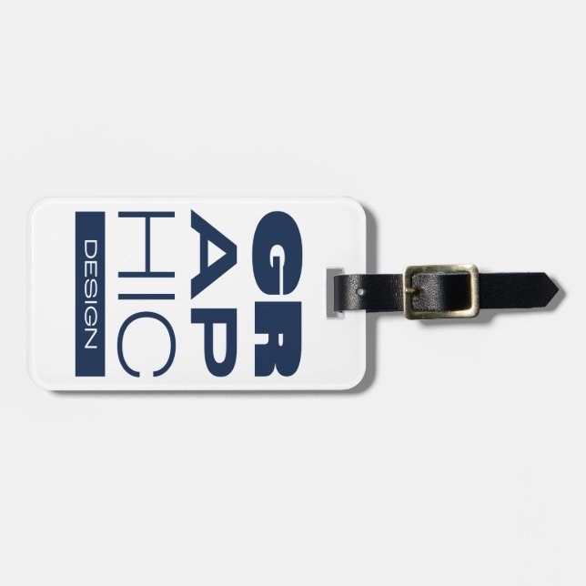 Kean MGC Graphic Design Luggage Tag (Front Horizontal)