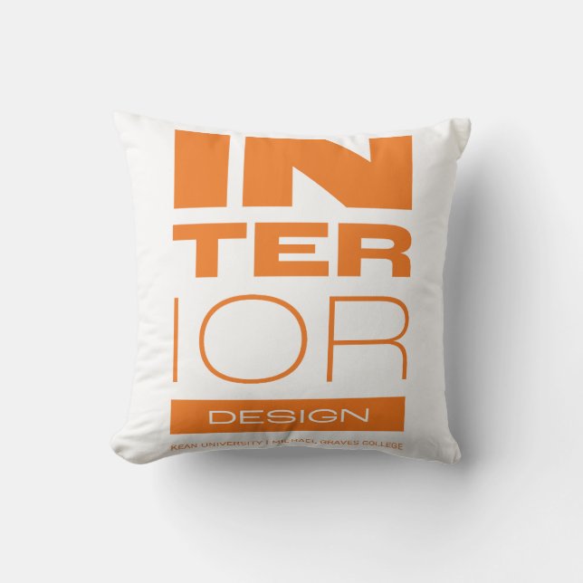 Kean MGC Interior Design Throw Pillow (Front)