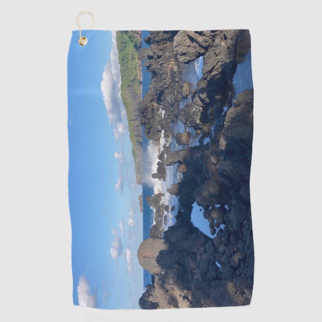 Keanae Lookout Maui Hawaii Road to Hana Golf Towel (Front)