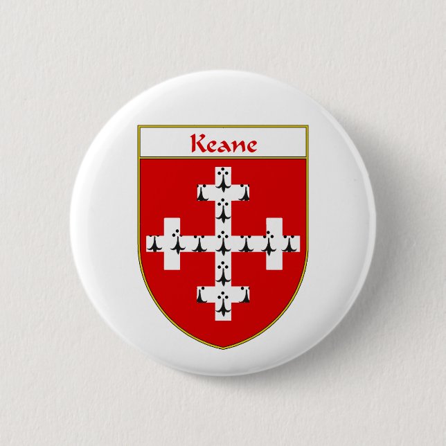 Keane Coat of Arms/Family Crest Button (Front)