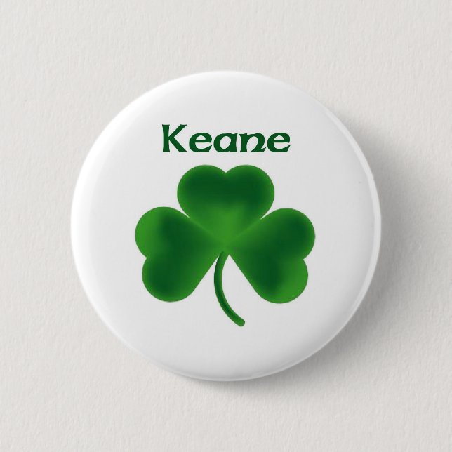 Keane Shamrock Button (Front)