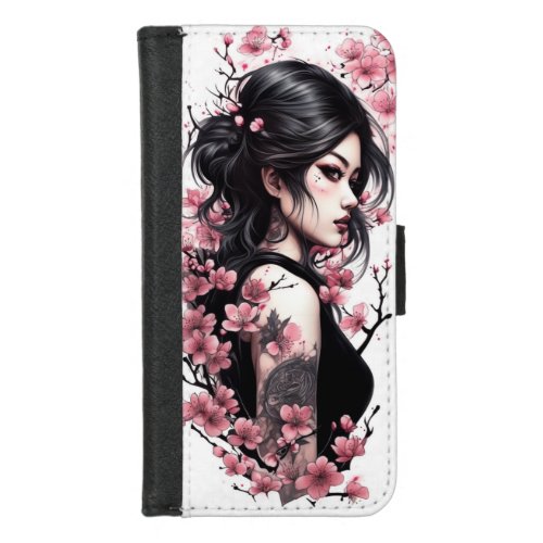 Keannus Cherry Blossom Tattoo Wallet Case