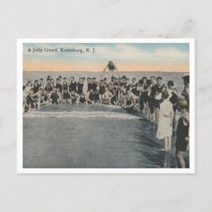 Keansburg NJ, A Jolly Crowd 1918 Vintage Postcard