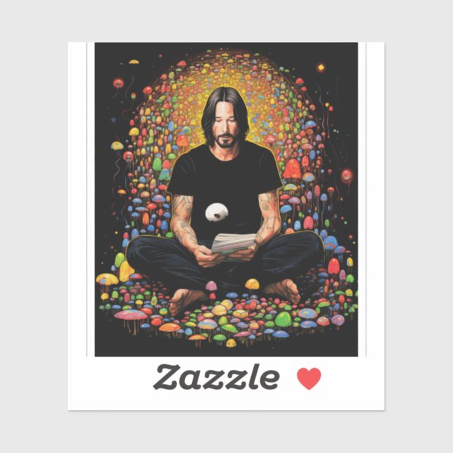 Keanu Reeves Zen Meditation  Sticker (Sheet)