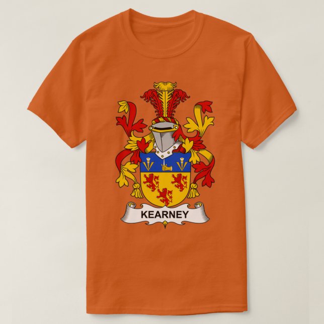 Kearney Coat of Arms Family Crest  T-Shirt (Design Front)
