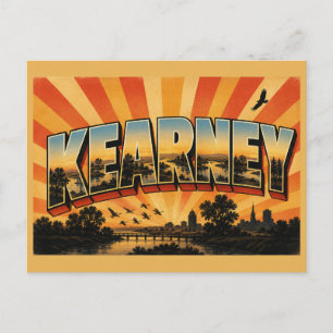 Kearney Nebraska Platte River Cottonwood Art Postcard