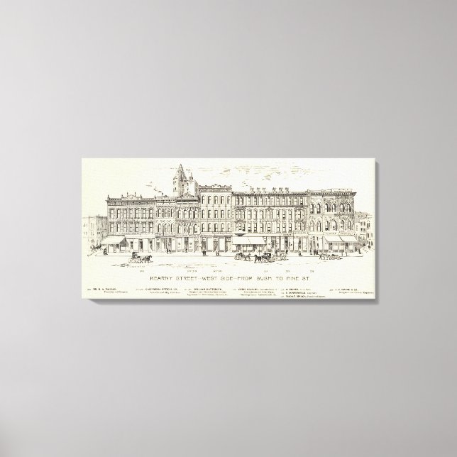 Kearny, Bush and Pine West Side Canvas Print (Front)