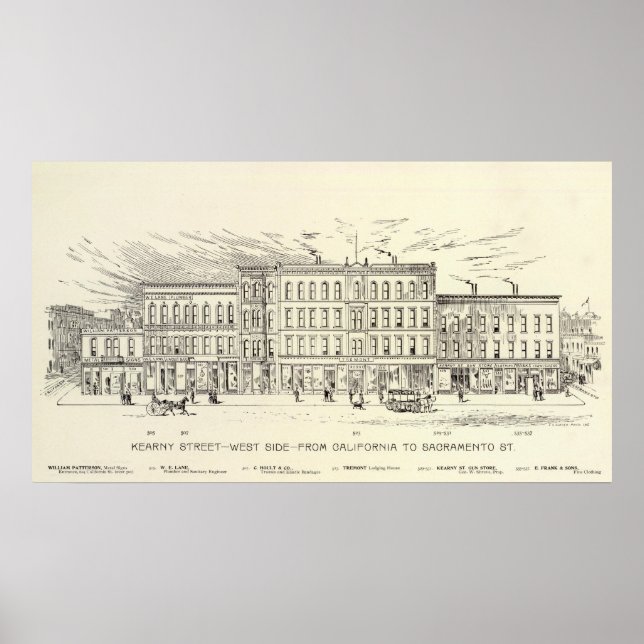 Kearny, California and Sacramento West Side Poster (Front)