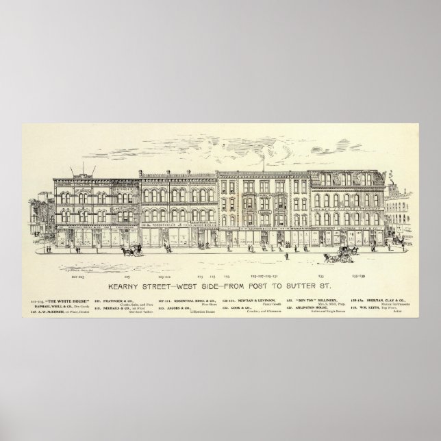 Kearny,Post and Sutter West Side Poster (Front)