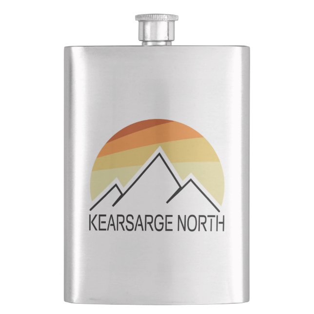 Kearsarge North New Hampshire Retro Flask (Front)