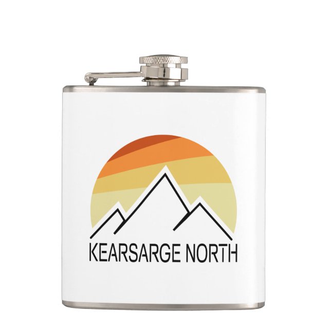 Kearsarge North New Hampshire Retro Flask (Front)