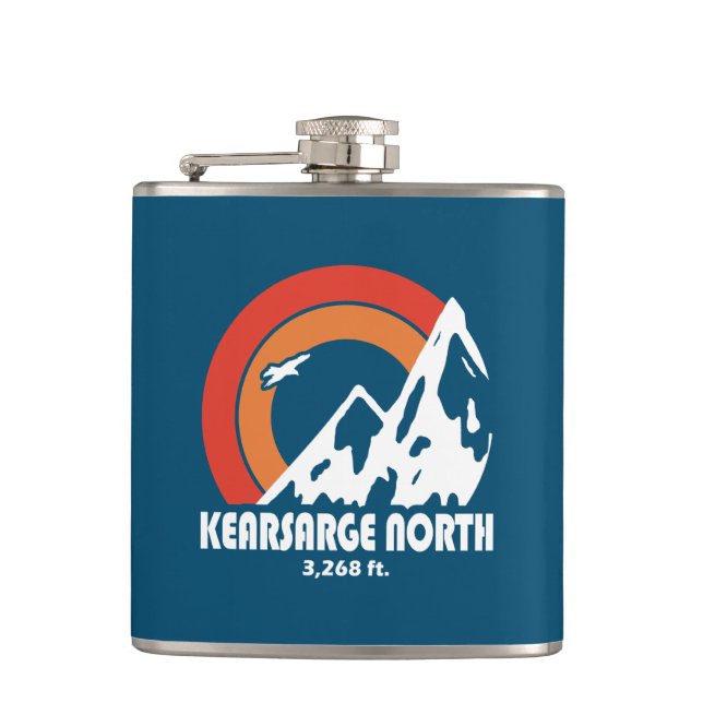 Kearsarge North New Hampshire Sun Eagle Flask (Front)