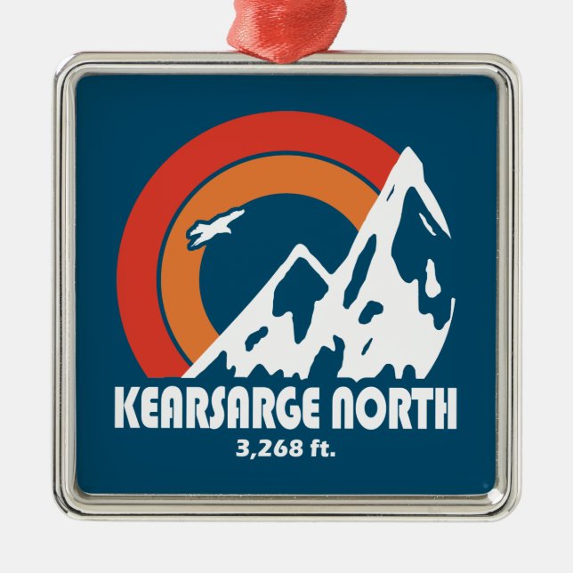Kearsarge North New Hampshire Sun Eagle Metal Ornament (Front)