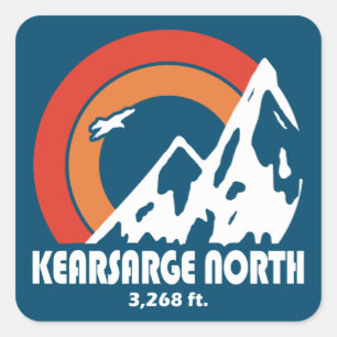 Kearsarge North New Hampshire Sun Eagle Square Sticker