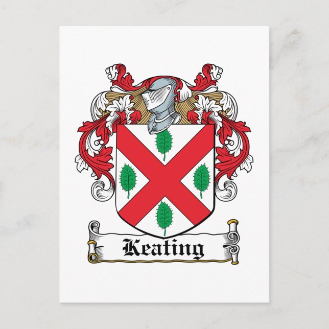 Keating Family Crest Postcard (Front)