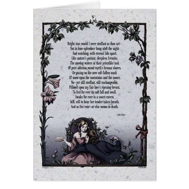 Keats "Bright Star" Victorian Art Card (Front)