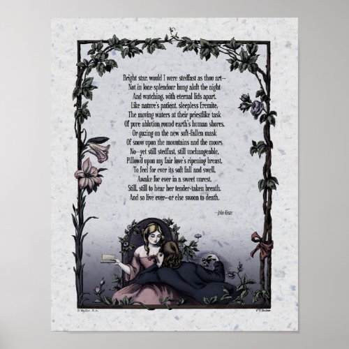 Keats Bright Star Victorian Poetry Art 11x14 Poster