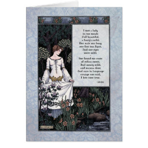 Keats "La Belle Dame" Victorian Art Card
