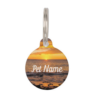 Keawakapu Beach Sunset Maui Pet ID Tag