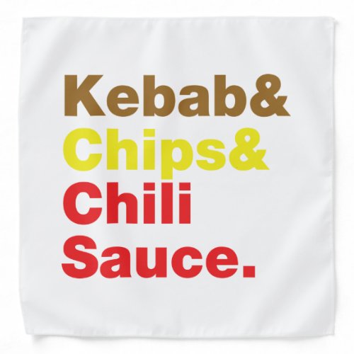 Kebab  Chips  Chili Sauce Bandana