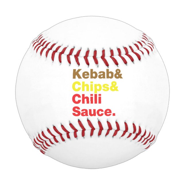 Kebab & Chips & Chili Sauce. Baseball (Front)