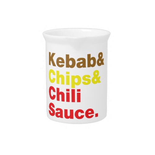 Kebab  Chips  Chili Sauce Drink Pitcher