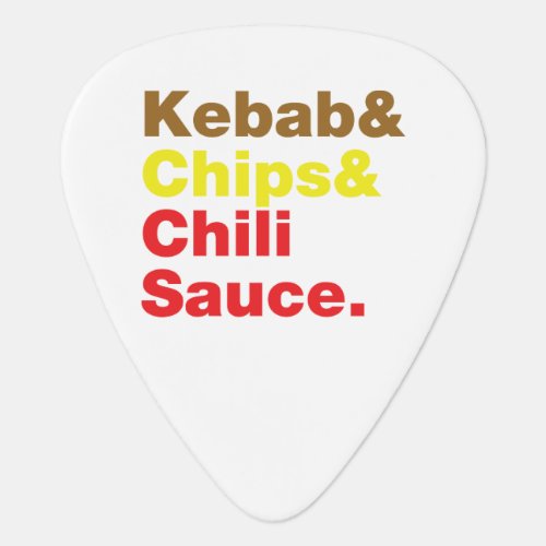 Kebab  Chips  Chili Sauce Guitar Pick