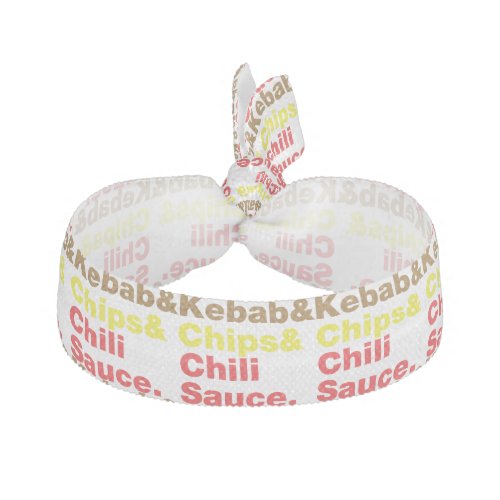 Kebab  Chips  Chili Sauce Hair Tie
